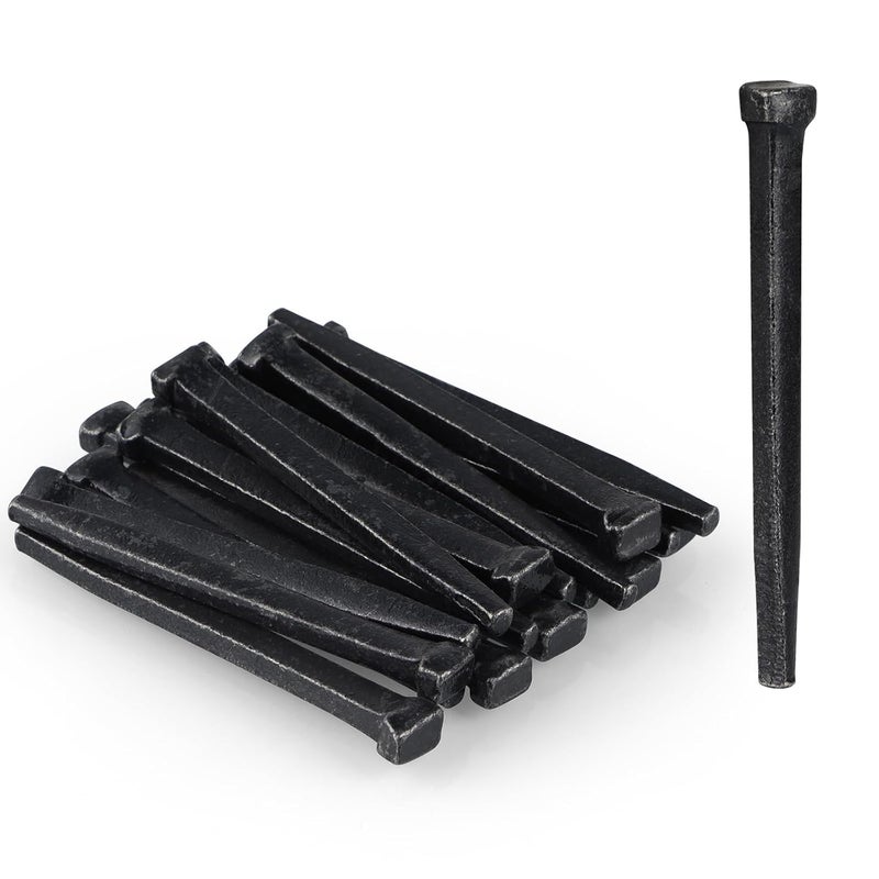 MOLIGOU 20 Pcs Wrought Head Nails, 2.5" Vintage Square Head Nails, Hand Forged Nail for Woodwork Project, Hanging Decoration - Image 1